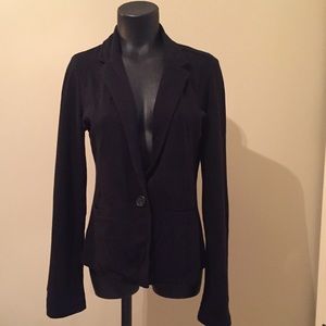 Black Cotton Blazer